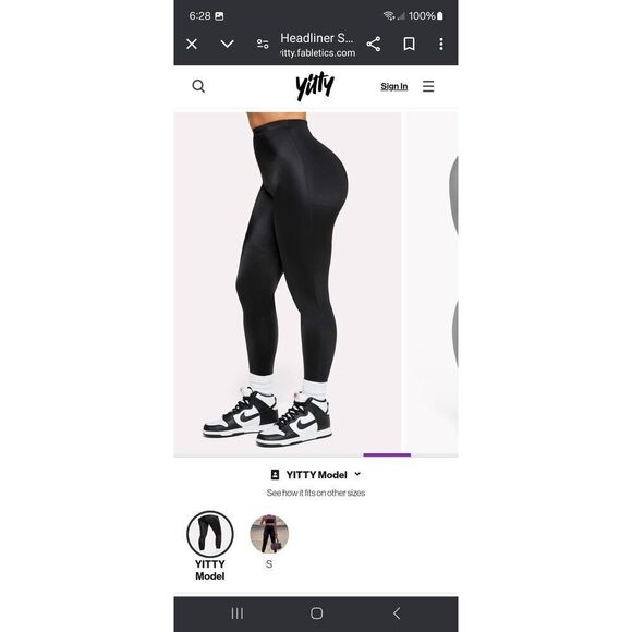 New XL Fabletics Yitty Black Headliner Shaping High Waist Leggings Shapewear - Picture 3 of 10